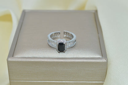 Delicate Adjustable Colored Cubic Zircon Ring 1 Pcs