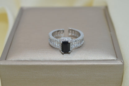 Delicate Adjustable Colored Cubic Zircon Ring 1 Pcs