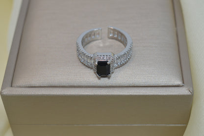 Delicate Adjustable Colored Cubic Zircon Ring 1 Pcs