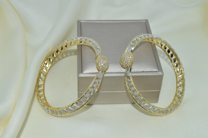 1 caret Gold  Plated  Bangles Pair (BGL-25)