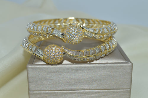 1 caret Gold  Plated  Bangles Pair (BGL-25)
