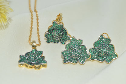 Classic Gold-Plated Wedding Jewelry Set