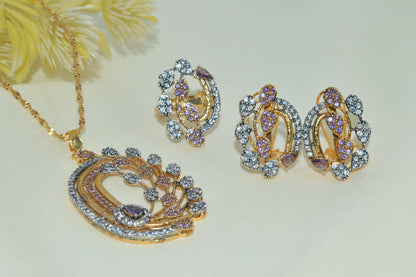 Designer Locket Combo Set with Chain & Adjustable Ring