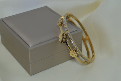 Fashion Stainless Steel Bracelet with Zircon