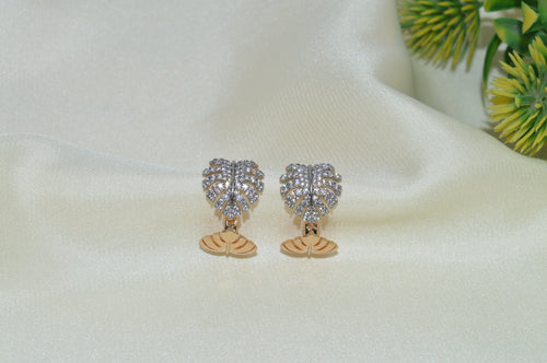 New Fashion Leaf Earrings 2025 with End Zircon Sparkle