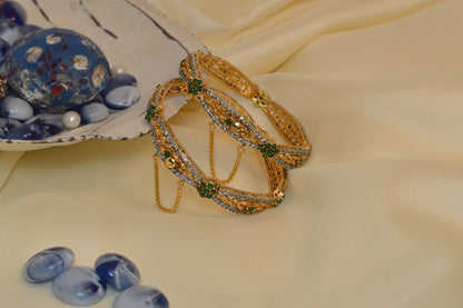 Glamorous Gold-Plated Bangles Fancy