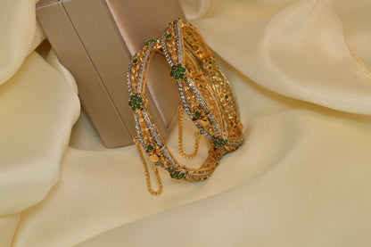 Glamorous Gold-Plated Bangles Fancy