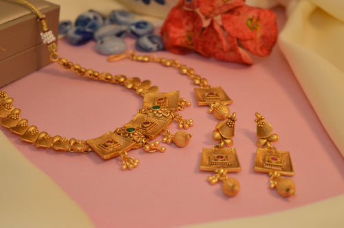 Indian Dubai Luxury 24K Gold Plated Wedding Jewelry Set