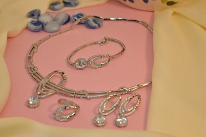 4 Pcs one Caret  diamond cut  zircon embedded