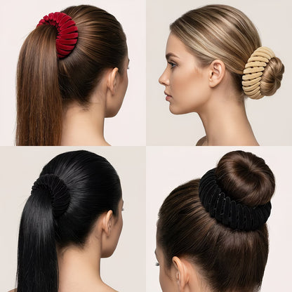3Pcs Velvet Surface Expandable Bird Nest Magic Hair Clip (HL-12)
