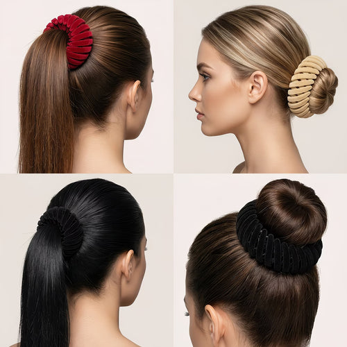 3Pcs Velvet Surface Expandable Bird Nest Magic Hair Clip (HL-12)