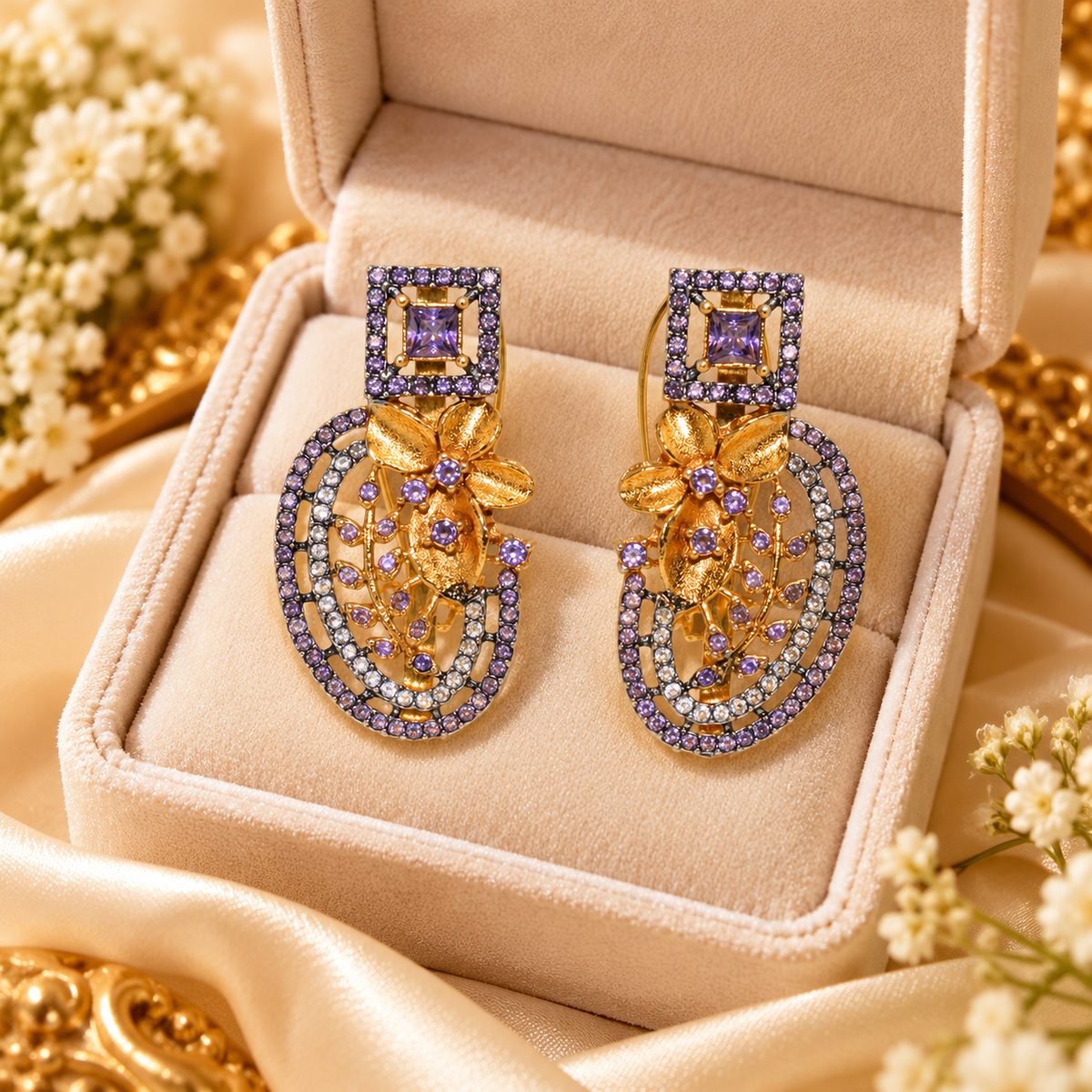 Colorful Elegant Zircon  Earrings for Women