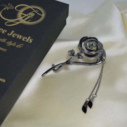 Black Rose Twist Hair Clip TL22