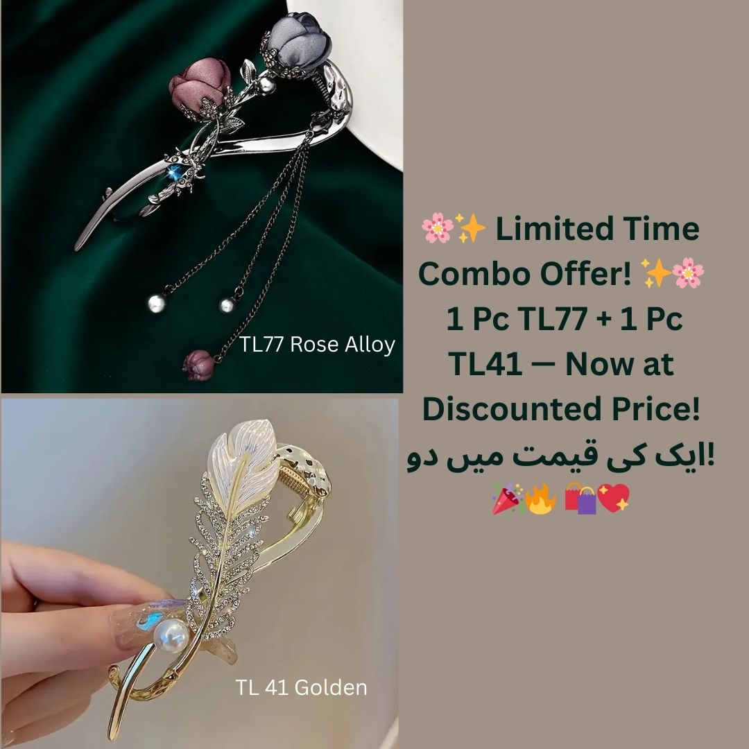 Simple Hairstyle Ko Banaye Luxury Look 💖 Elegant Rose Hair Clip (TL77)