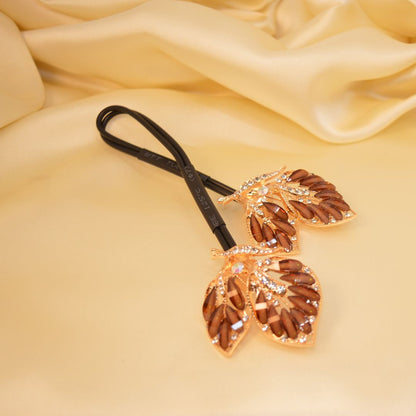 Leaf Blossom Rhinestone Hair Twister Pin HT40