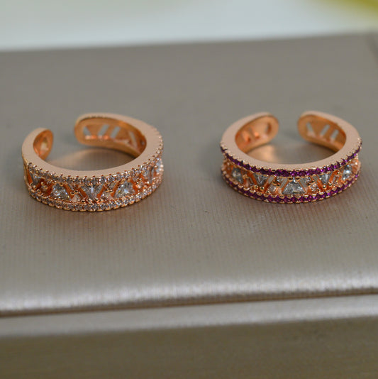 Rose Gold BAse with Zircon