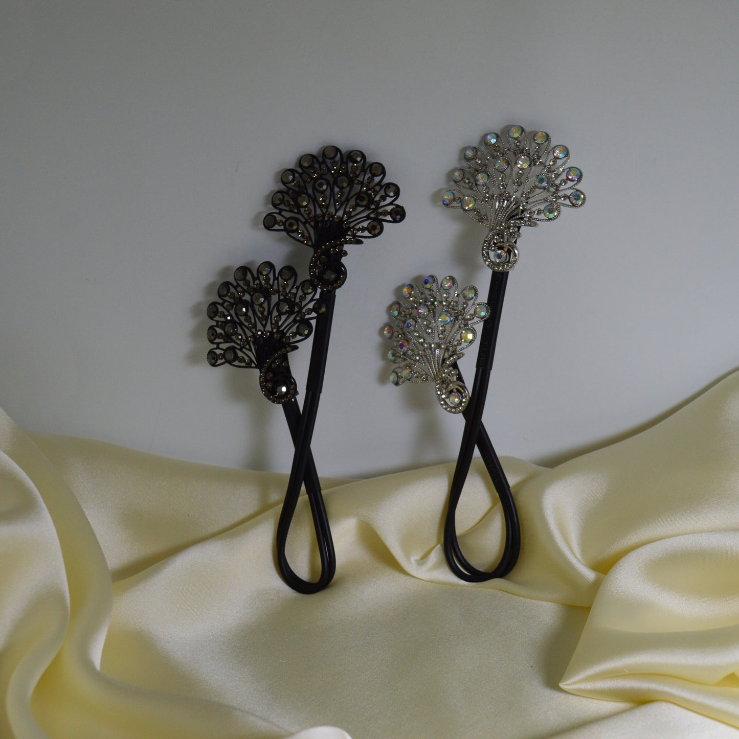 Crystal Peacock Twist Clip Hair Styling Tool   (HT 44)