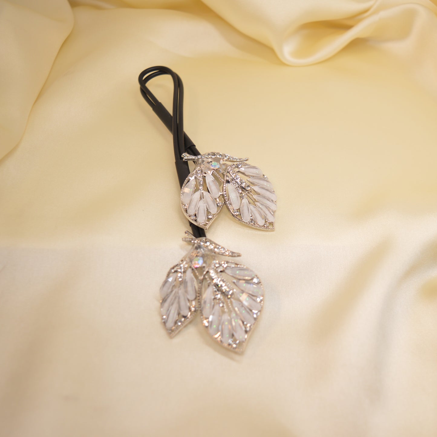Leaf Blossom Rhinestone Hair Twister Pin HT40