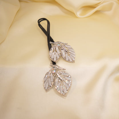 Leaf Blossom Rhinestone Hair Twister Pin HT40