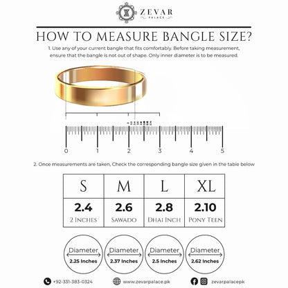 Gold Plated Bangles Set with Karay