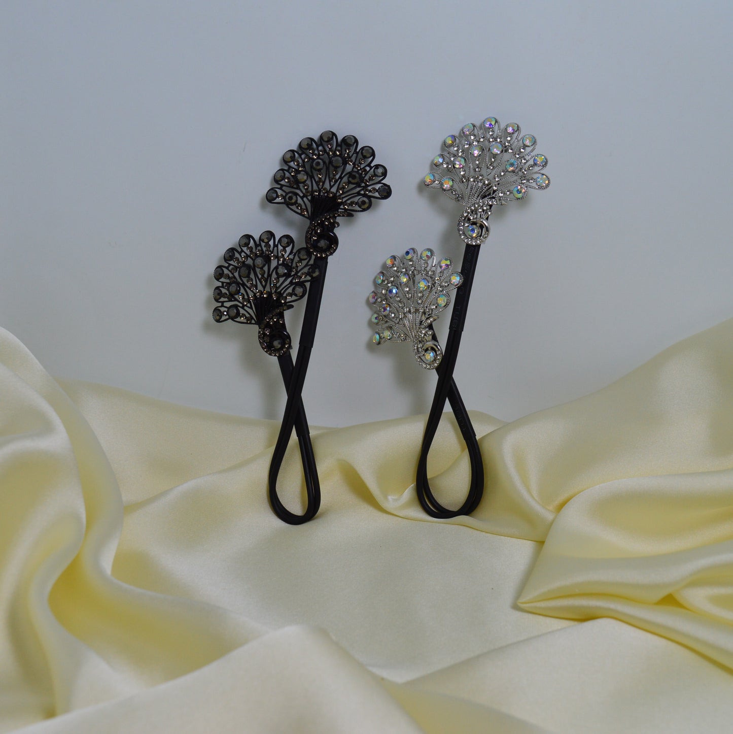 Crystal Peacock Twist Clip Hair Styling Tool   (HT 44)