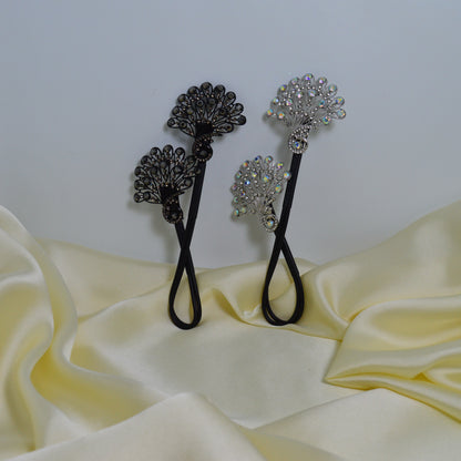 Crystal Peacock Twist Clip Hair Styling Tool   (HT 44)