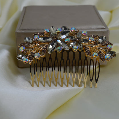 Handmade Headwear Floral Alloy Leaf Hair Comb  (HC-37) NEW