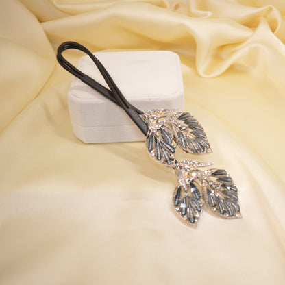 Leaf Blossom Rhinestone Hair Twister Pin HT40