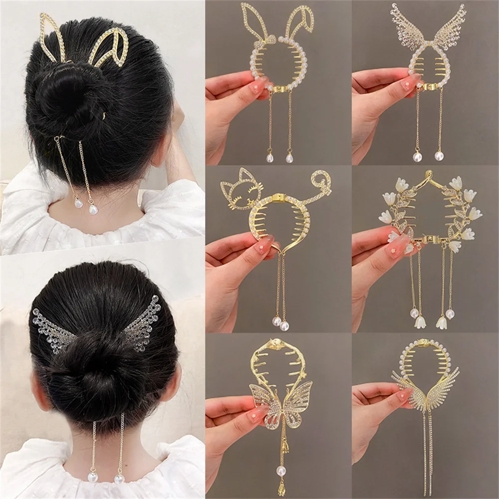Angel Wings Ponytail Tassel Hairpin (TL66 )