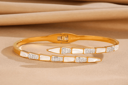 Stainless Steel Gold-Plated Snake Bracelet