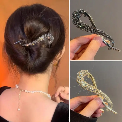 Rhinestone Twist Clip Stylish & Effortless Hair Glam (TL40)