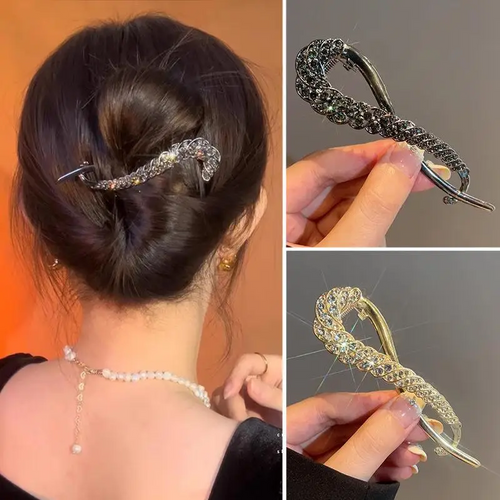 Rhinestone Twist Clip Stylish & Effortless Hair Glam (TL40)