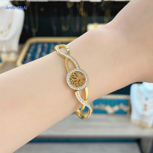 Tree of Life Bracelet  Stainless Steel Gold Color