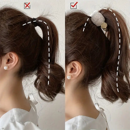 2pcs High ponytail clip with diamonds