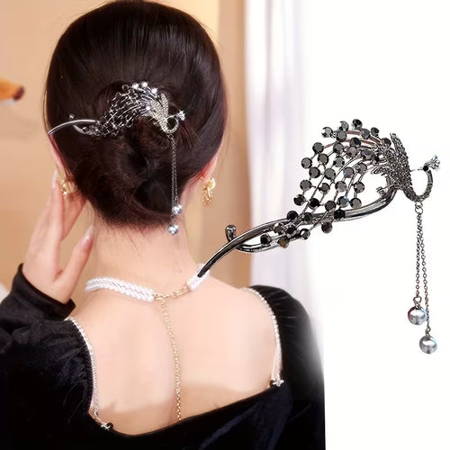 Tassel Twist Peacock Clip Hairpin TL-49 New
