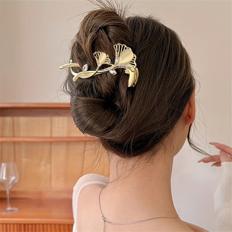 luxury leaf-shaped knot hair clip TL-88