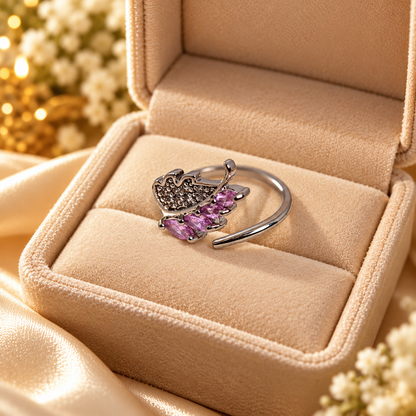 Artificial Ring| Zircon Leaf Ring