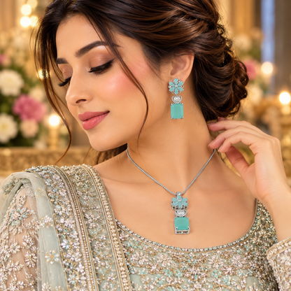 Elegant Crystal Jewelry Set for Women (PS-09)
