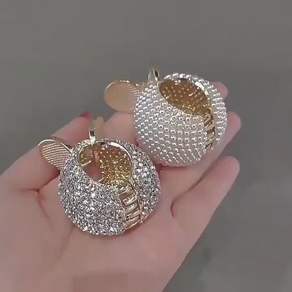 2pcs High ponytail clip with diamonds