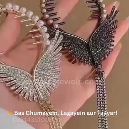 Butterfly Wings Joora Hair Pin with Tassel  (TL55 )