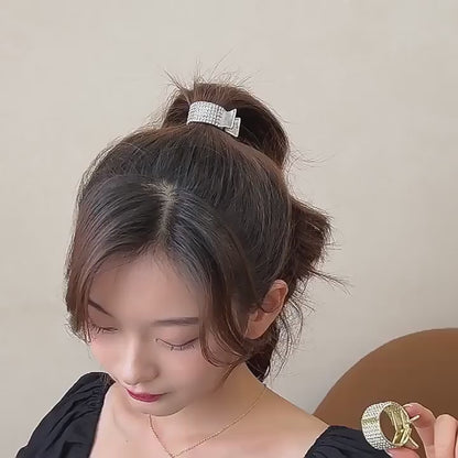 2pcs High ponytail clip with diamonds