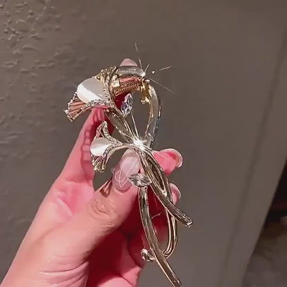 luxury leaf-shaped knot hair clip TL-88